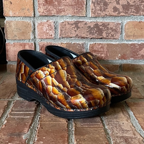 Dansko Amber Jewel Toned Tiger Eye Clogs - Picture 1 of 8